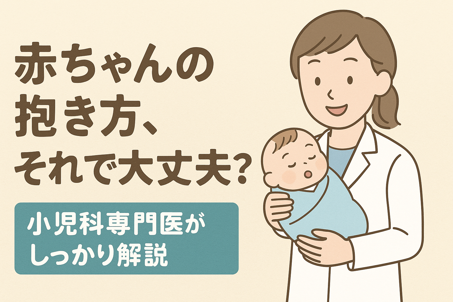 赤ちゃんの抱き方、それで大丈夫？ー「股関節脱臼」について小児科専門医が徹底解説