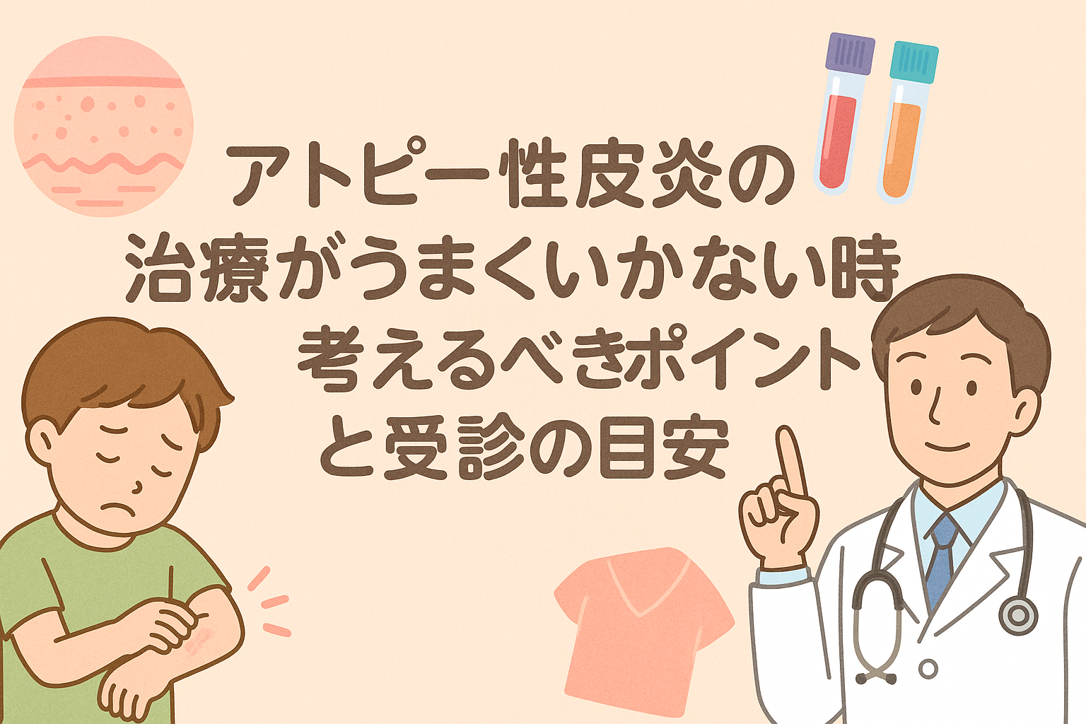 アトピー性皮膚炎の治療がうまくいかない時ー考えるべきポイントと受診の目安を小児科専門医がやさしく解説