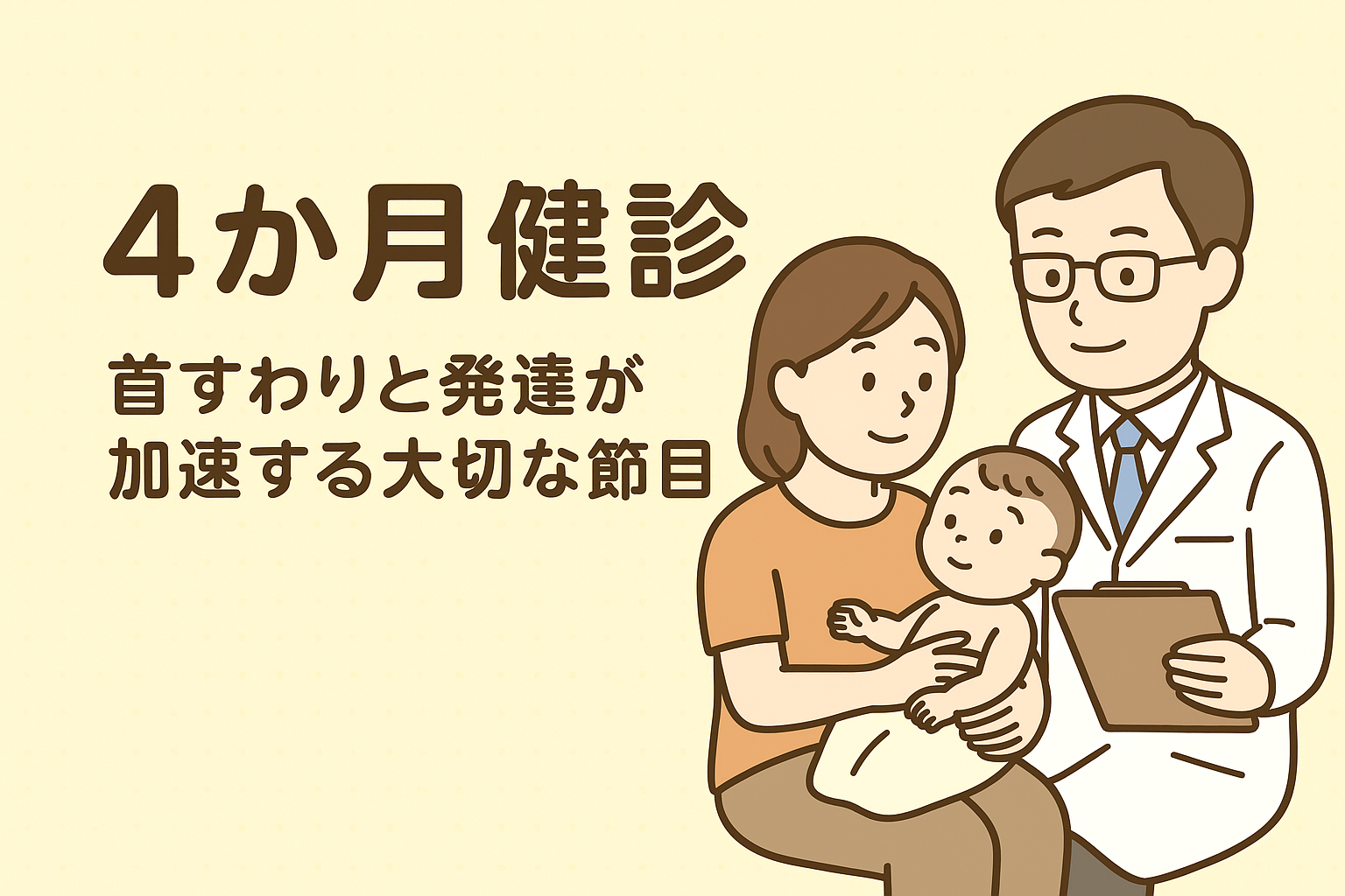 4か月健診 ― 首すわりと成長が本格的に動き出す大切な節目