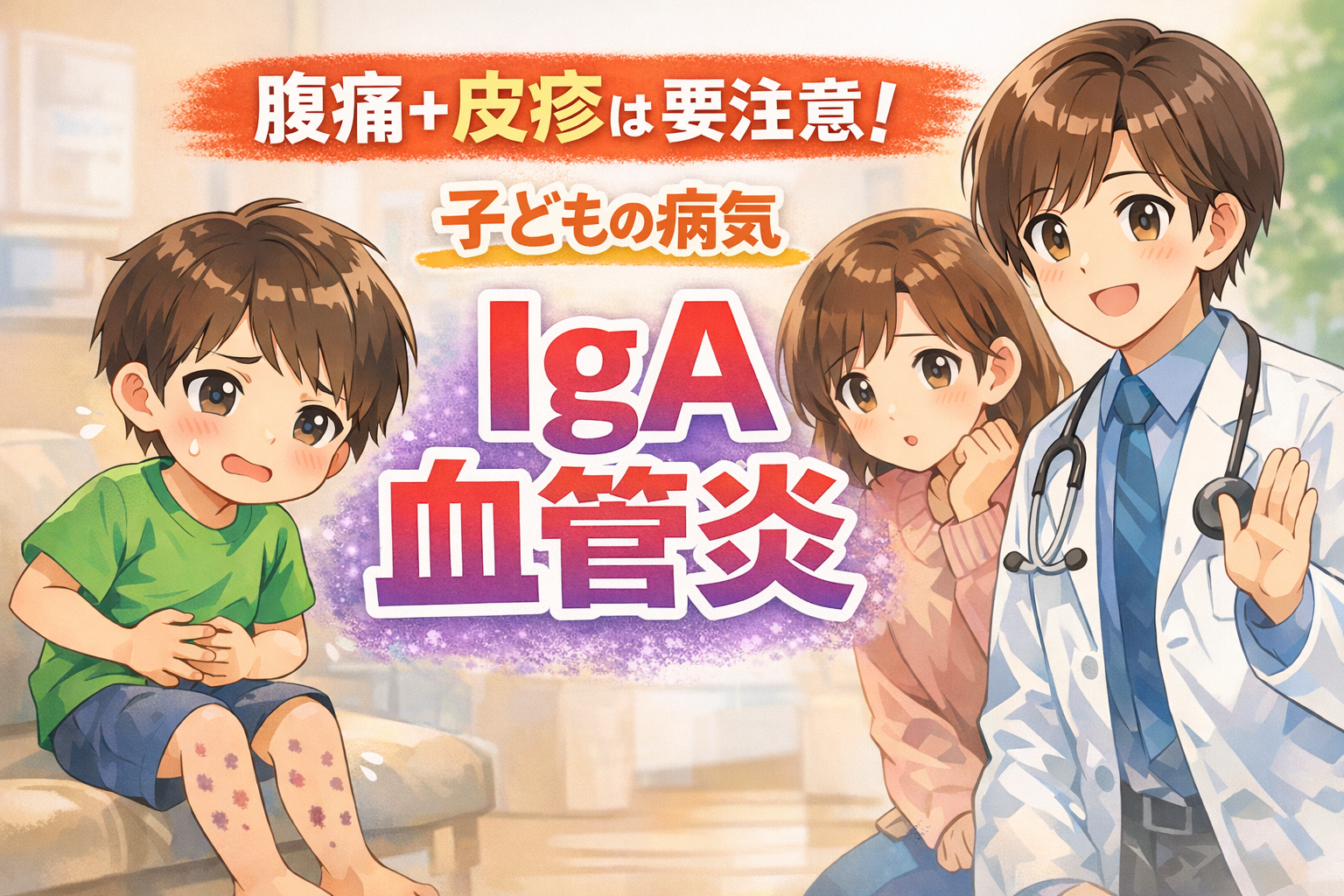 腹痛＋皮疹は要注意！― 子どもの病気「IgA血管炎」について小児科専門医が解説