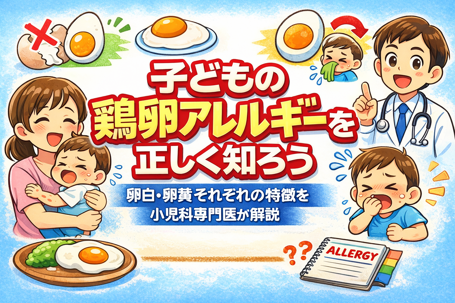 子どもの鶏卵アレルギーを正しく知ろう― 卵白・卵黄それぞれの特徴を小児科専門医が解説