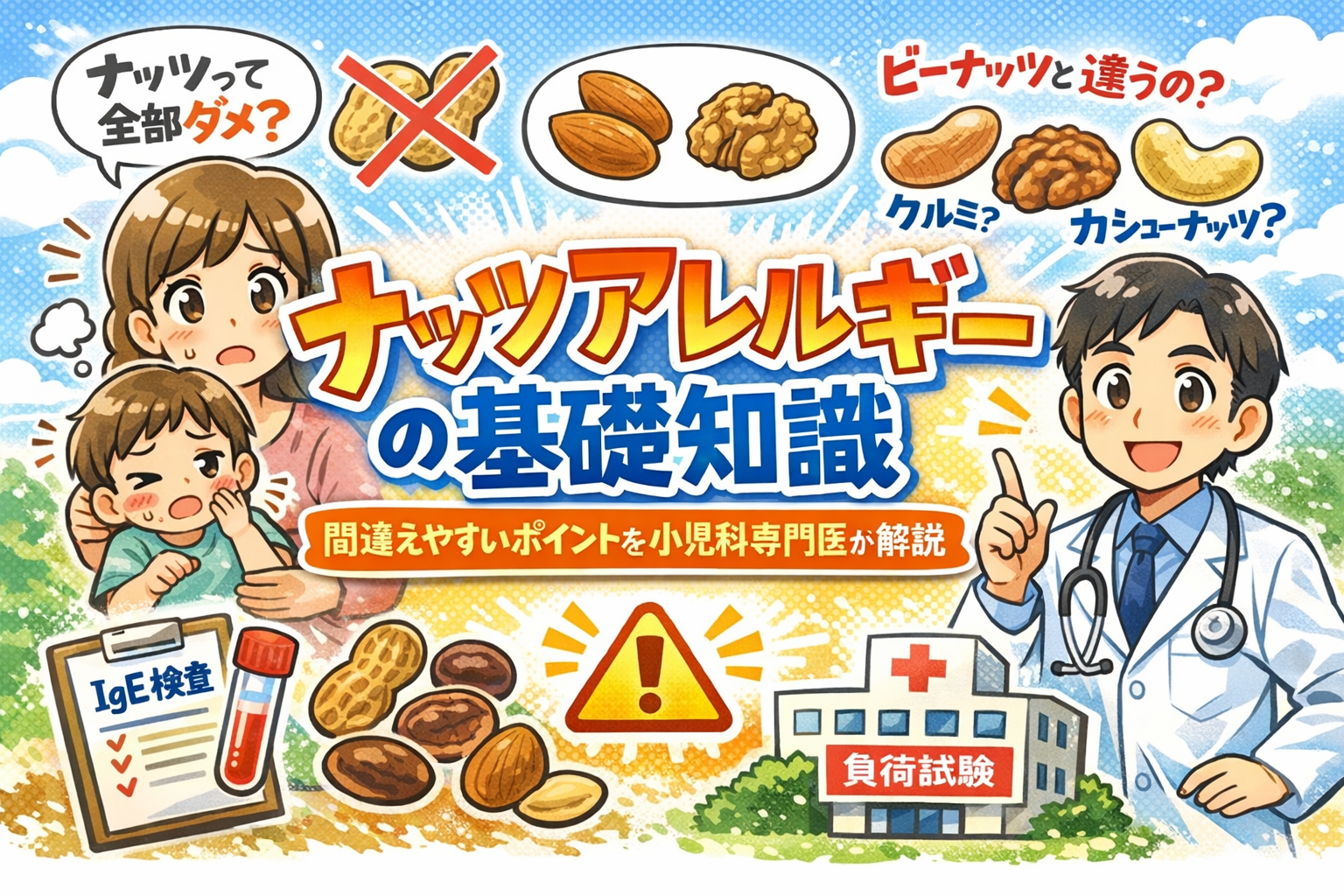 ナッツアレルギーの基礎知識― 間違えやすい大切なポイントを小児科専門医が解説