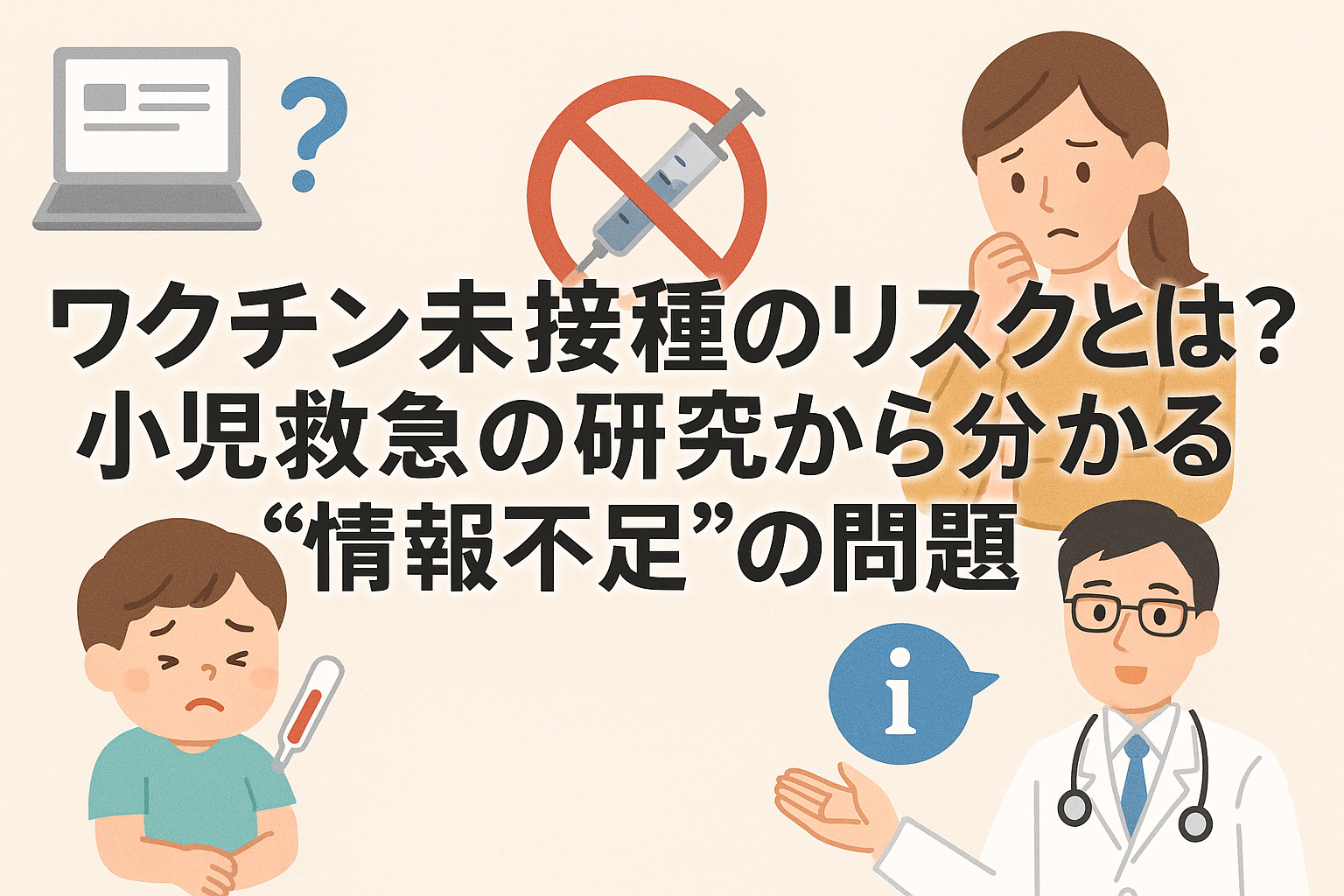 ワクチン未接種のリスクとは？ー小児救急の研究から分かる“情報不足”の問題