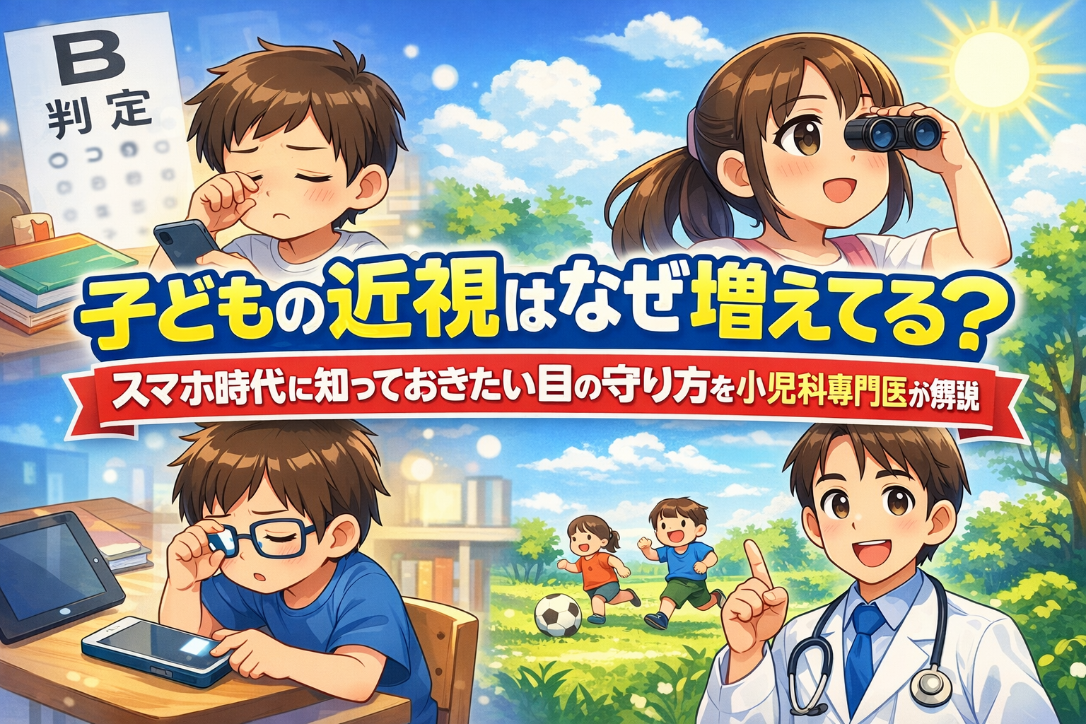 子どもの近視はなぜ増えてる？― スマホ時代に知っておきたい目の守り方を小児科専門医が解説