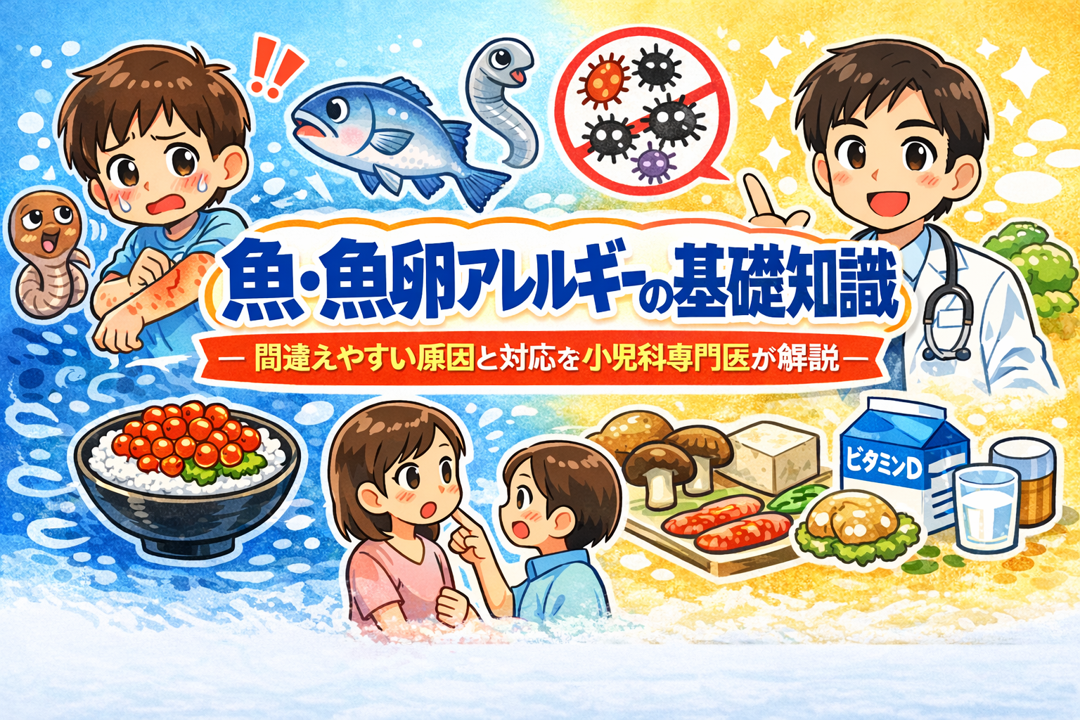 魚・魚卵アレルギーの基礎知識― 間違えやすい原因と対応を小児科専門医が解説