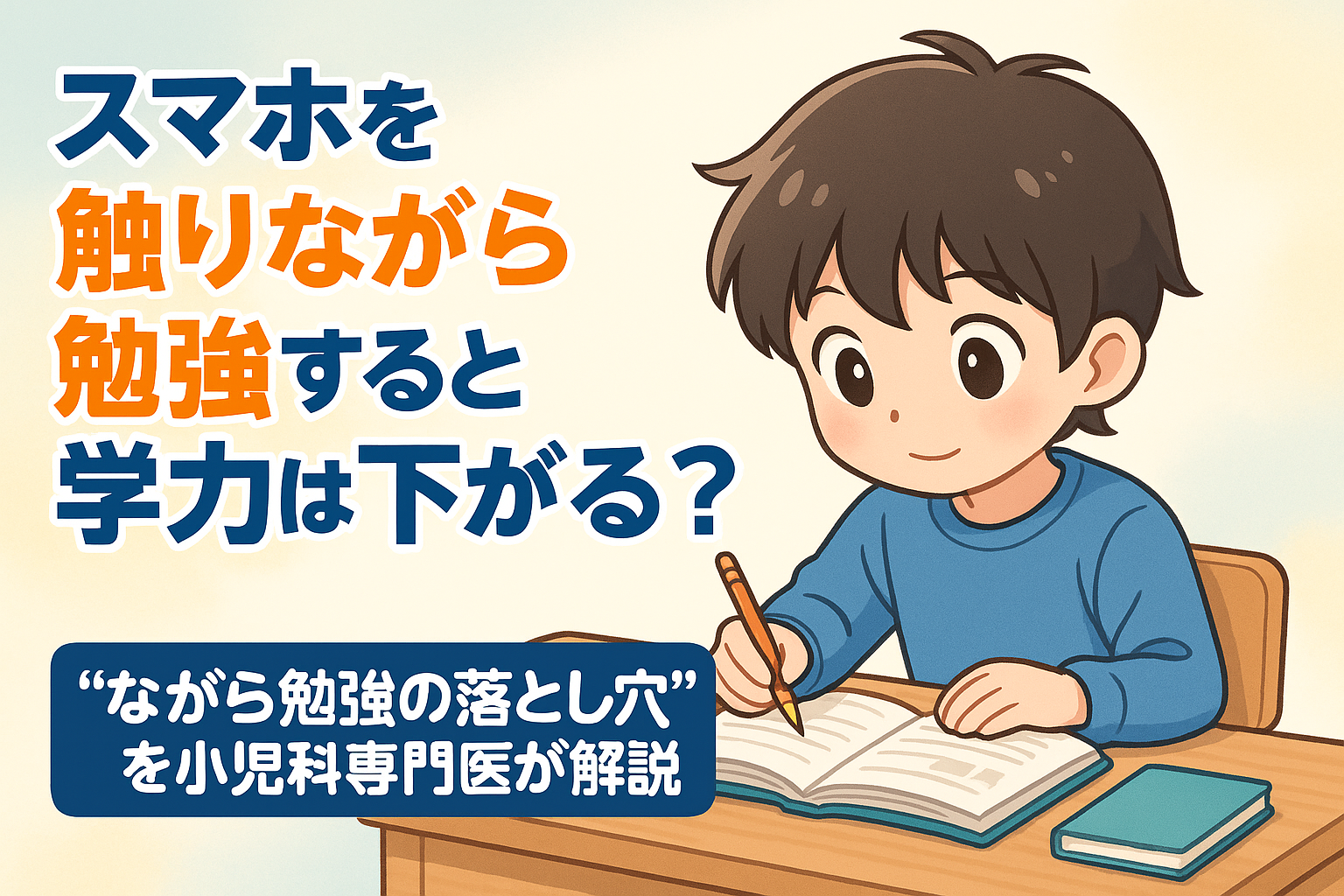 スマホを触りながら勉強すると学力は下がる？― “ながら勉強の落とし穴” を小児科専門医が解説