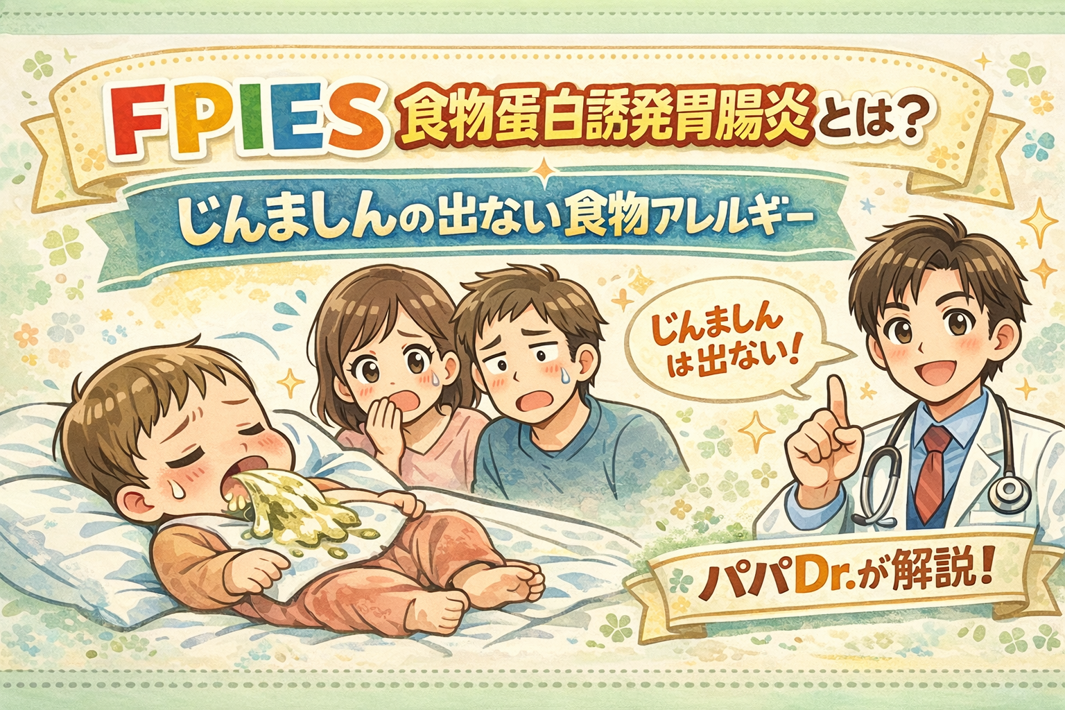 FPIES（食物蛋白誘発胃腸炎）とは？― 嘔吐をくり返す“じんましんの出ない食物アレルギー”を小児科専門医が解説