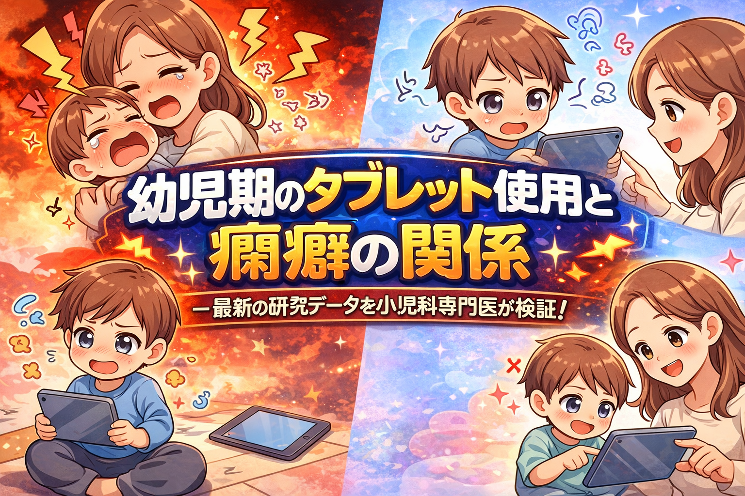 幼児期のタブレット使用と癇癪の関係― 最新の研究データを小児科専門医が解説！