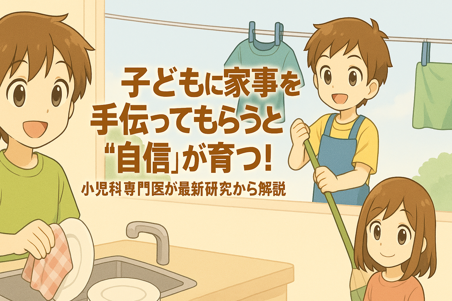 子どもに家事を手伝ってもらうと“自信”が育つ！ ― 小児科専門医が最新研究から解説
