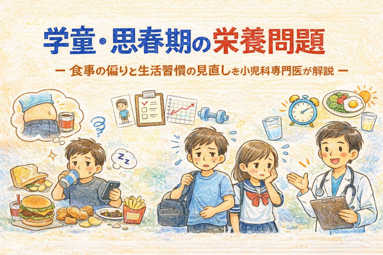 学童・思春期の栄養問題― 食事の偏りと生活習慣の見直しを小児科専門医が解説