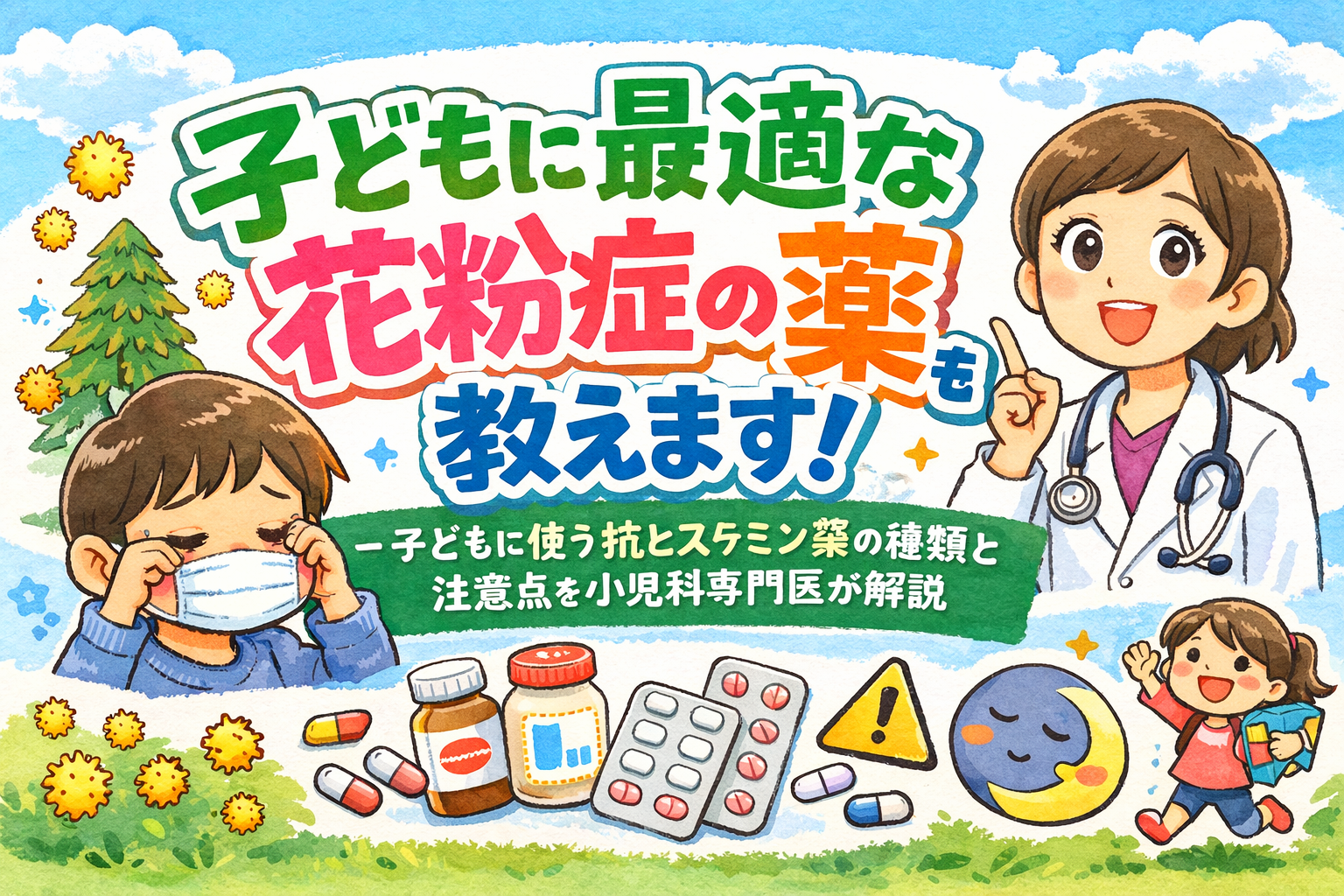 子どもに最適な花粉症の薬を教えます!― 子どもに使う抗ヒスタミン薬の種類と注意点を小児科専門医が解説