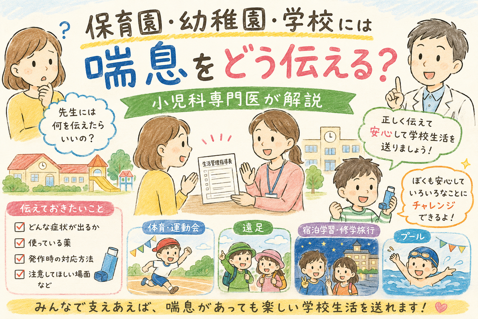 保育園・幼稚園・学校には喘息をどう伝える？―小児科専門医が解説